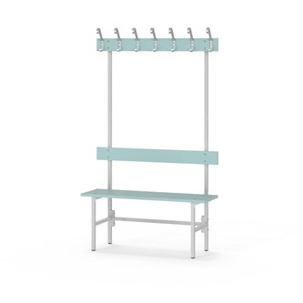 Novis Elite enkel sittebenk 100 cm lysegrått stativ