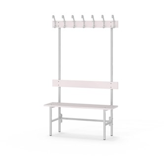 Novis Elite enkel sittebenk 100 cm lysegrått stativ
