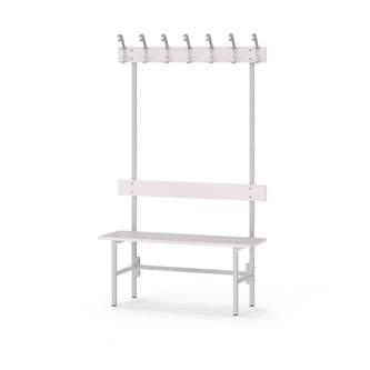 Novis Elite enkel sittebenk 100 cm lysegrått stativ
