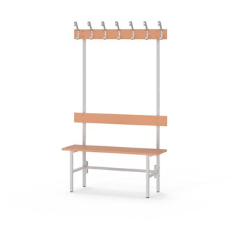 Novis Elite enkel sittebenk 100 cm lysegrått stativ