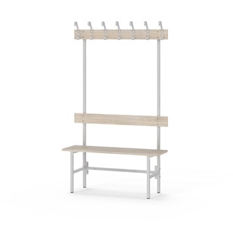 Novis Elite enkel sittebenk 100 cm lysegrått stativ