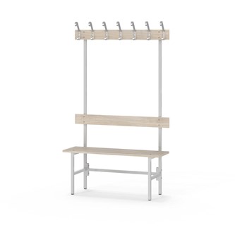 Novis Elite enkel sittebenk 100 cm lysegrått stativ