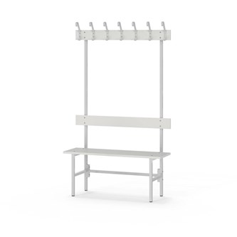 Novis Elite enkel sittebenk 100 cm lysegrått stativ