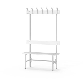 Novis Elite enkel sittebenk 100 cm lysegrått stativ