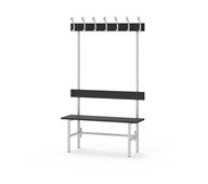 Novis Compact enkel sittebenk 100 cm lysegrått stativ
