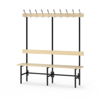Novis Basic enkel sittebenk 150 cm svart stativ