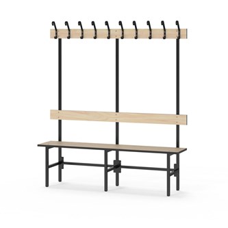 Novis Compact enkel sittebenk 150 cm svart stativ