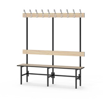 Novis Compact enkel sittebenk 150 cm svart stativ