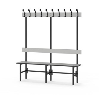 Novis Compact enkel sittebenk 150 cm svart stativ