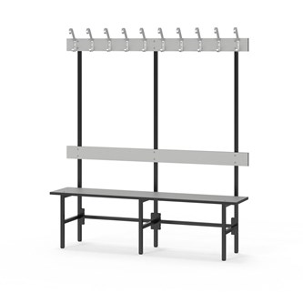 Novis Compact enkel sittebenk 150 cm svart stativ
