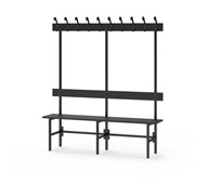 Novis Compact enkel sittebenk 150 cm svart stativ