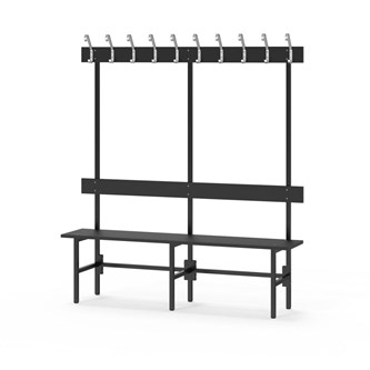 Novis Compact enkel sittebenk 150 cm svart stativ