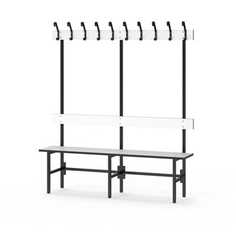 Novis Compact enkel sittebenk 150 cm svart stativ