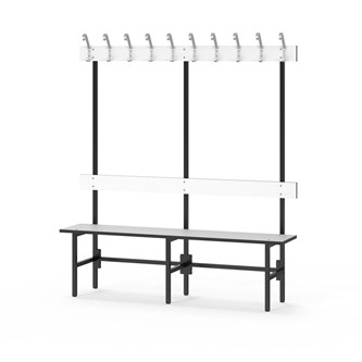Novis Compact enkel sittebenk 150 cm svart stativ