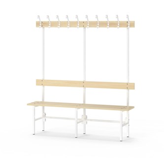 Novis Basic enkel sittebenk 150 cm hvitt stativ