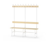 Novis Basic enkel sittebenk 150 cm hvitt stativ