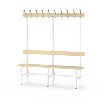 Novis Basic enkel sittebenk 150 cm hvitt stativ