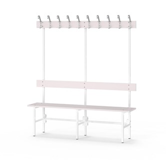 Novis Elite enkel sittebenk 150 cm hvitt stativ