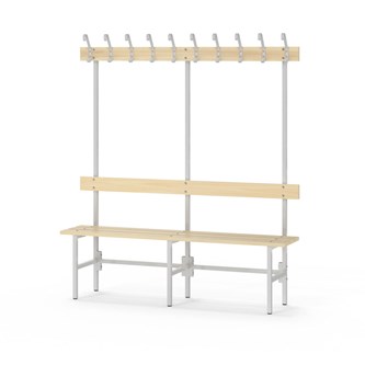 Novis Basic enkel sittebenk 150 cm lysegrått stativ
