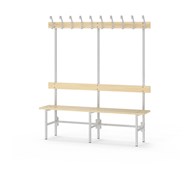 Novis Basic enkel sittebenk 150 cm lysegrått stativ