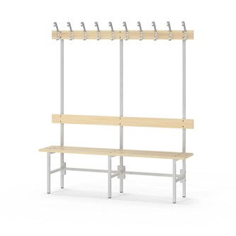 Novis Basic enkel sittebenk 150 cm lysegrått stativ