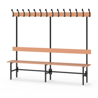 Novis Elite enkel sittebenk 200 cm svart stativ