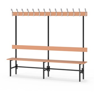 Novis Elite enkel sittebenk 200 cm svart stativ