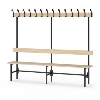 Novis Elite enkel sittebenk 200 cm svart stativ