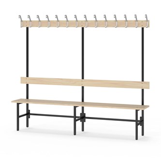 Novis Elite enkel sittebenk 200 cm svart stativ