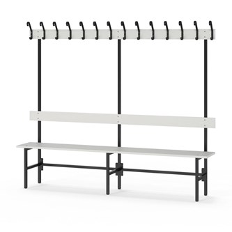 Novis Elite enkel sittebenk 200 cm svart stativ