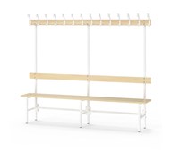 Novis Basic enkel sittebenk 200 cm hvitt stativ
