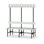 Novis Elite dobbel sittebenk 150 cm svart stativ