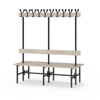 Novis Elite dobbel sittebenk 150 cm svart stativ