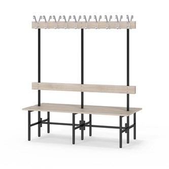 Novis Elite dobbel sittebenk 150 cm svart stativ