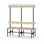 Novis Elite dobbel sittebenk 150 cm svart stativ