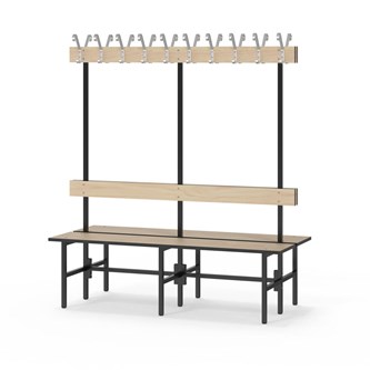 Novis Compact dobbel sittebenk 150 cm svart stativ