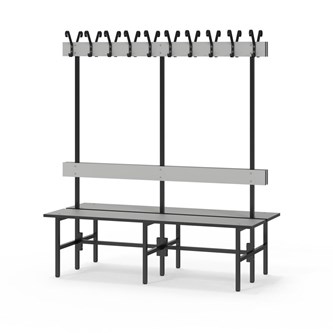 Novis Compact dobbel sittebenk 150 cm svart stativ