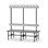 Novis Compact dobbel sittebenk 150 cm svart stativ