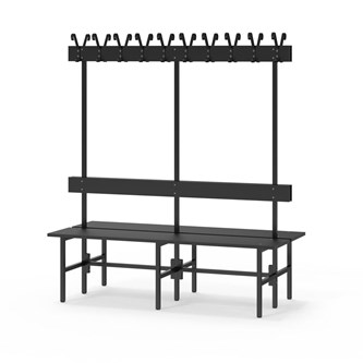 Novis Compact dobbel sittebenk 150 cm svart stativ