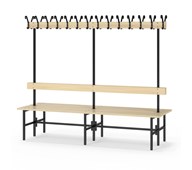 Novis Basic dobbel sittebenk 200 cm svart stativ