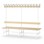 Novis Basic dobbel sittebenk 200 cm hvitt stativ