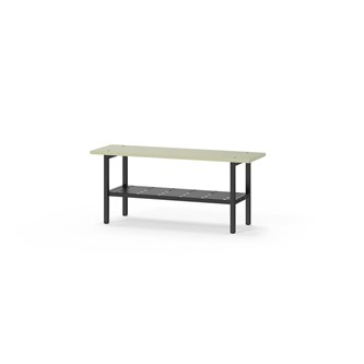 Novis Elite sittebenk med skohylle 100 cm svart stativ