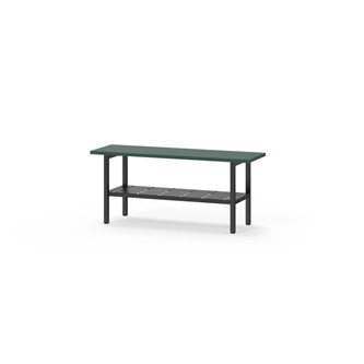Novis Elite sittebenk med skohylle 100 cm svart stativ
