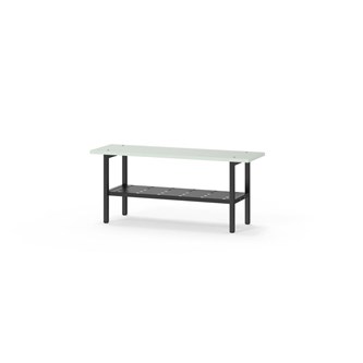 Novis Elite sittebenk med skohylle 100 cm svart stativ