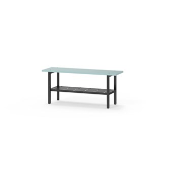 Novis Elite sittebenk med skohylle 100 cm svart stativ