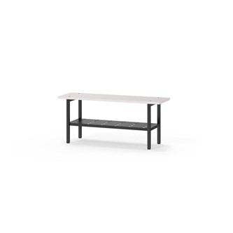 Novis Elite sittebenk med skohylle 100 cm svart stativ