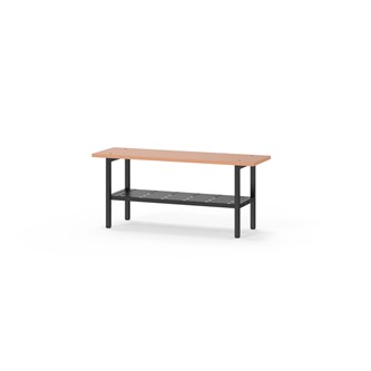 Novis Elite sittebenk med skohylle 100 cm svart stativ