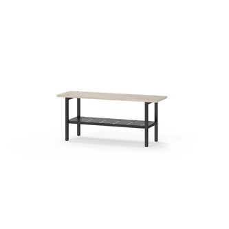 Novis Elite sittebenk med skohylle 100 cm svart stativ
