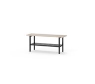 Novis Elite sittebenk med skohylle 100 cm svart stativ