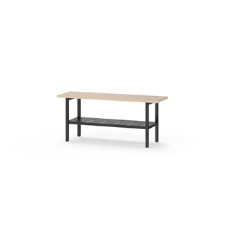Novis Elite sittebenk med skohylle 100 cm svart stativ